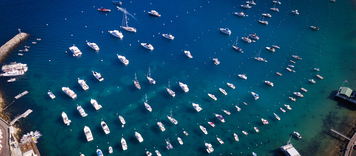 Boats lined up