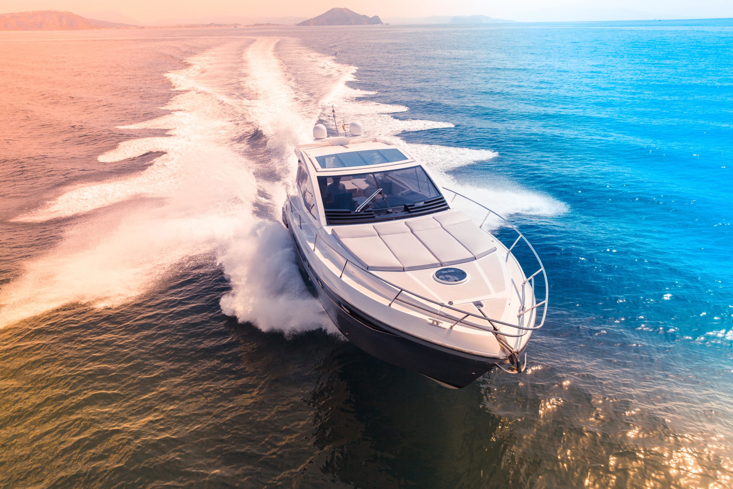 Boat sailing on the open water